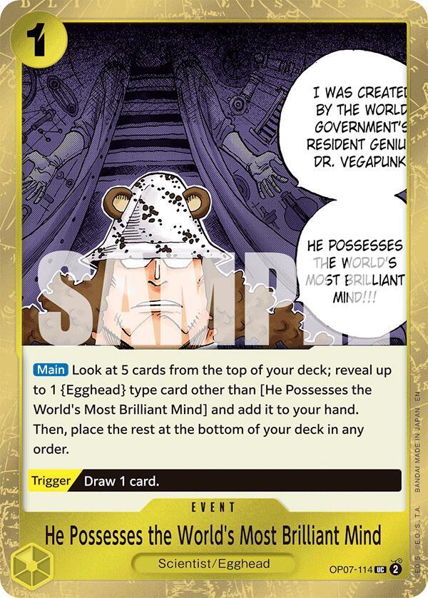 He Possesses the World's Most Brilliant Mind OP07-114
