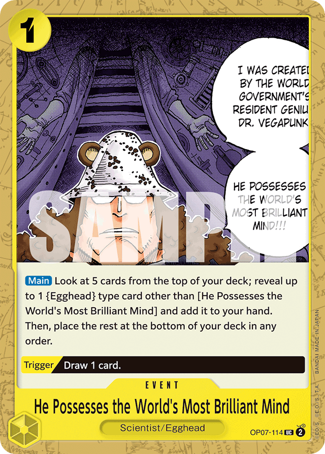 He Possesses the World's Most Brilliant Mind OP07-114