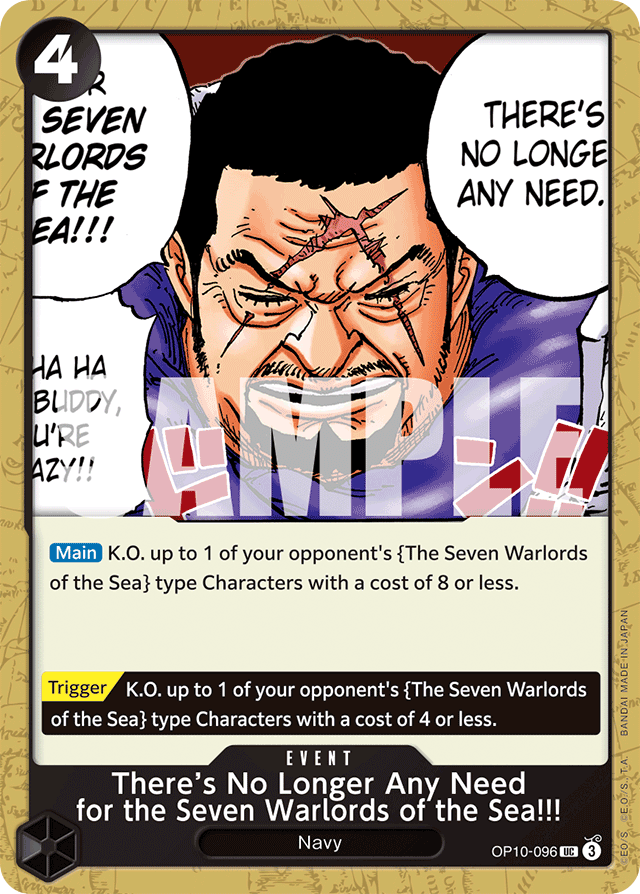 There’s No Longer Any Need for the Seven Warlords of the Sea!!! OP10-096