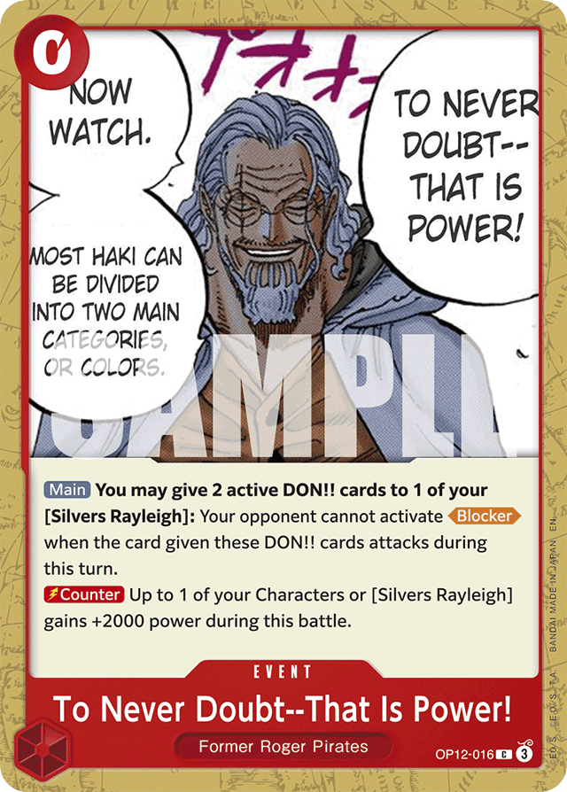 To Never Doubt--That Is Power! OP12-016