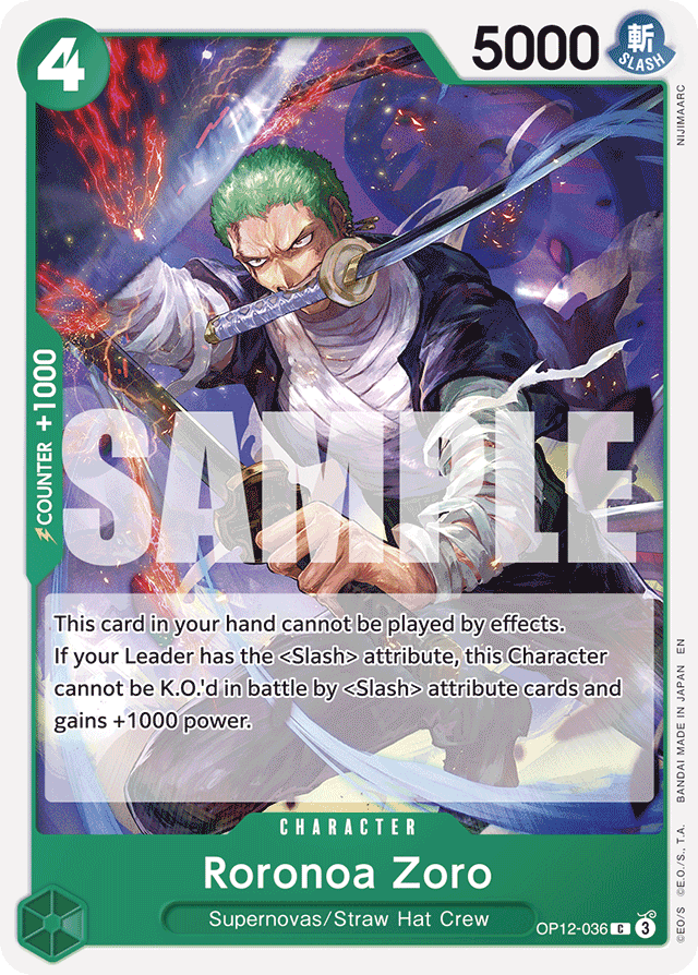 Roronoa Zoro OP12-036