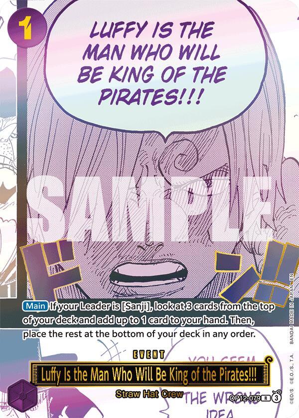 Luffy Is the Man Who Will Be King of the Pirates!!! OP12-079