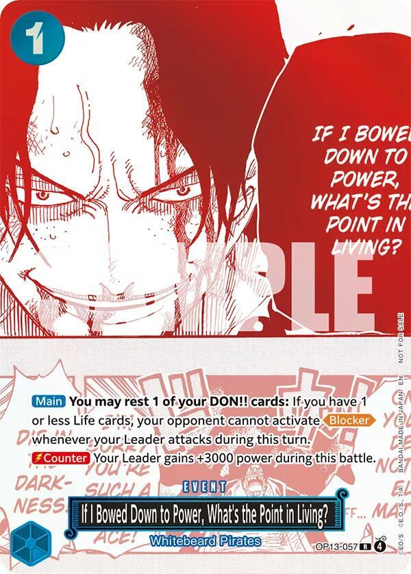 If I Bowed Down to Power, What's the Point in Living? OP13-057