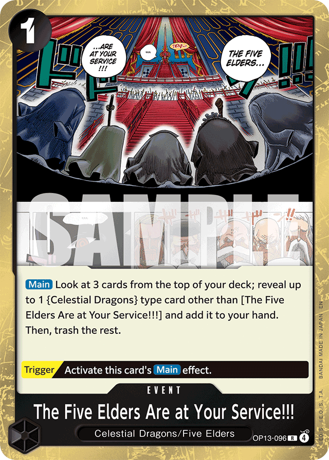 The Five Elders Are at Your Service!!! OP13-096