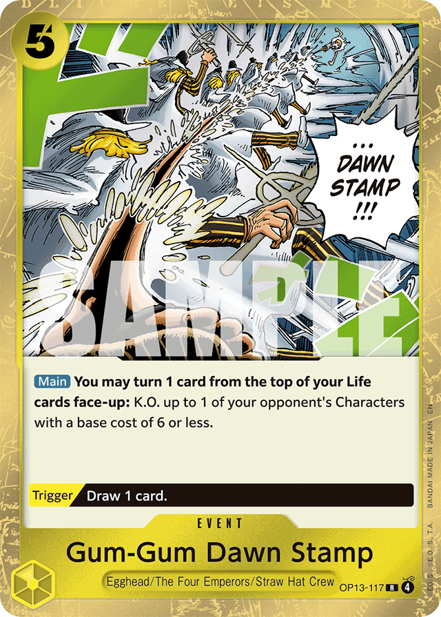 Gum-Gum Dawn Stamp OP13-117