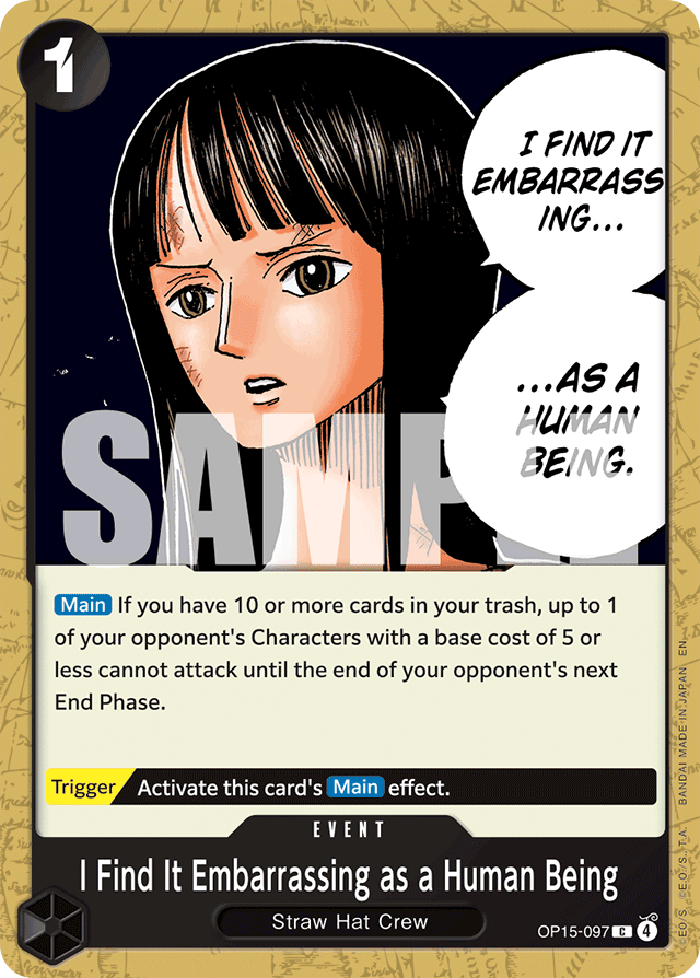 I Find It Embarrassing as a Human Being OP15-097