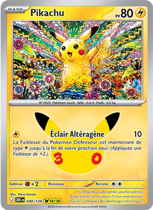 Pikachu 040/128