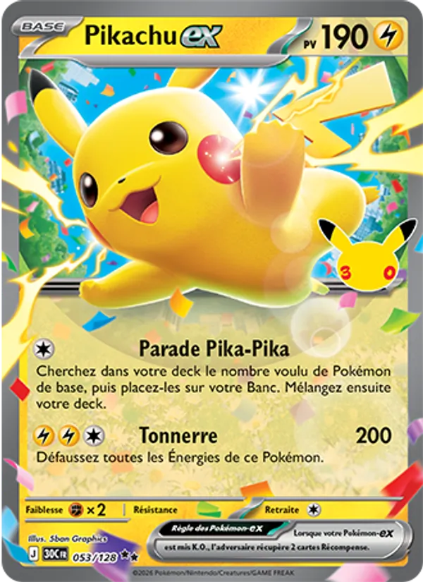 Pikachu-ex 053/128