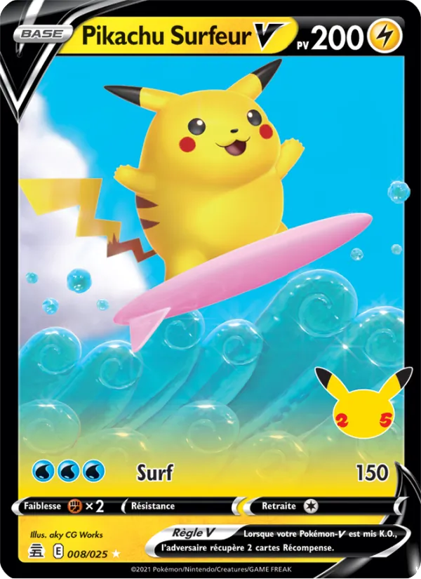 Pikachu Surfeur V 8/25