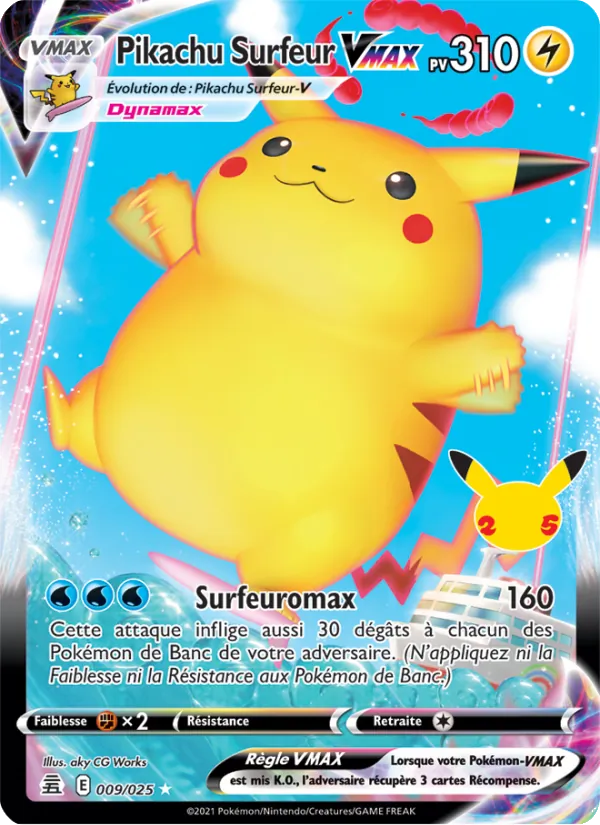 Pikachu Surfeur VMAX 9/25
