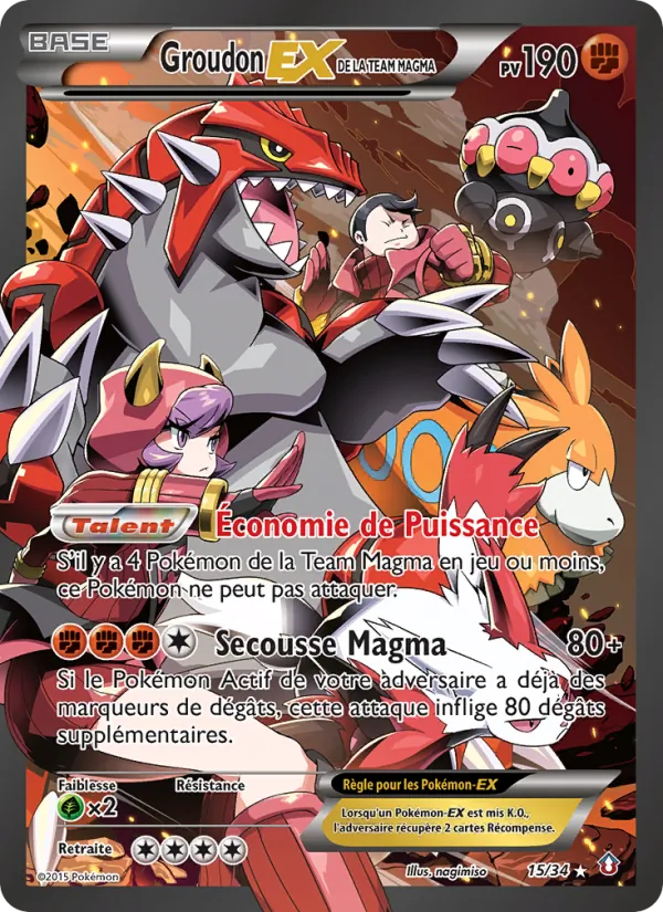 Groudon-EX de la Team Magma 15/34