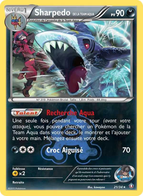 Sharpedo de la Team Aqua 21/34