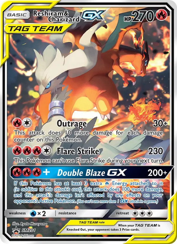 Reshiram et Dracaufeu GX SM201/248