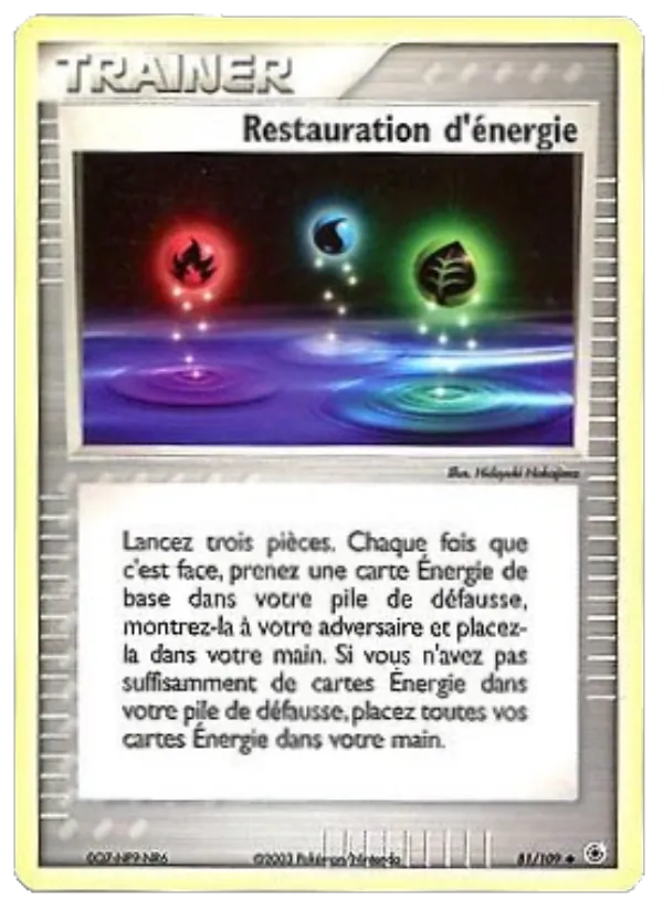 Restauration d'énergie 81/109
