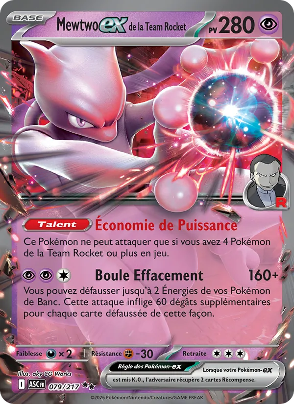 Mewtwo-ex de la Team Rocket 079/217