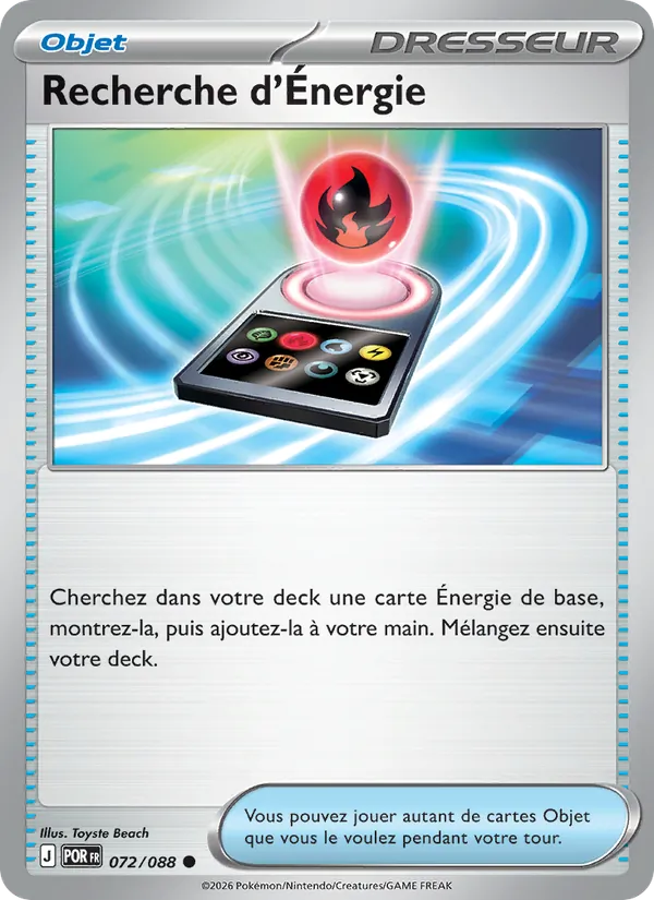 Recherche d'Énergie 072/88