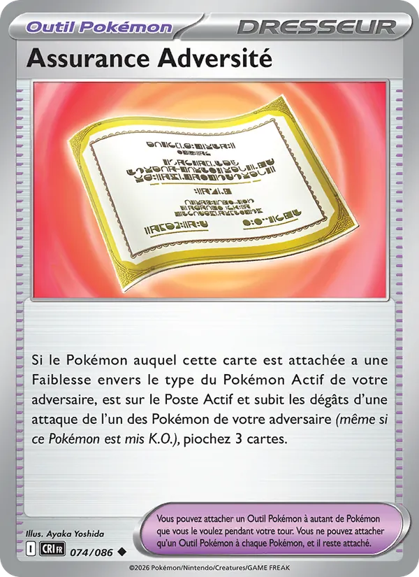 Assurance Adversité 074/86