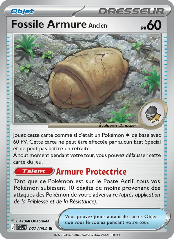 Fossile Armure Ancien 072/84