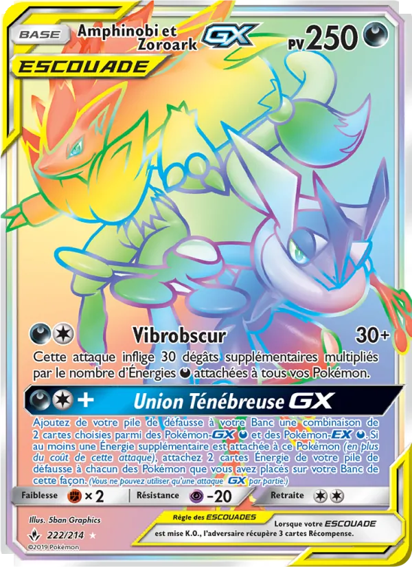 Amphinobi et Zoroark GX 222/214