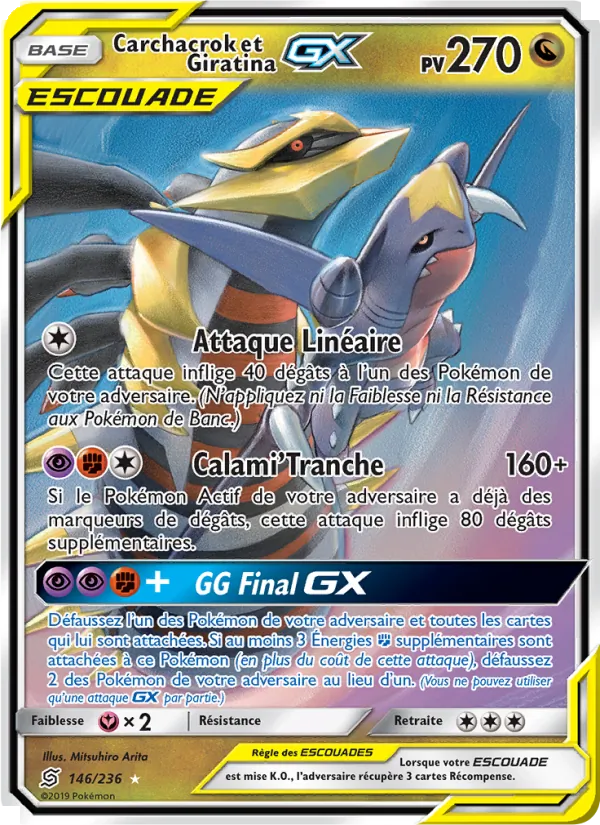 Carchacrok et Giratina GX 146/236