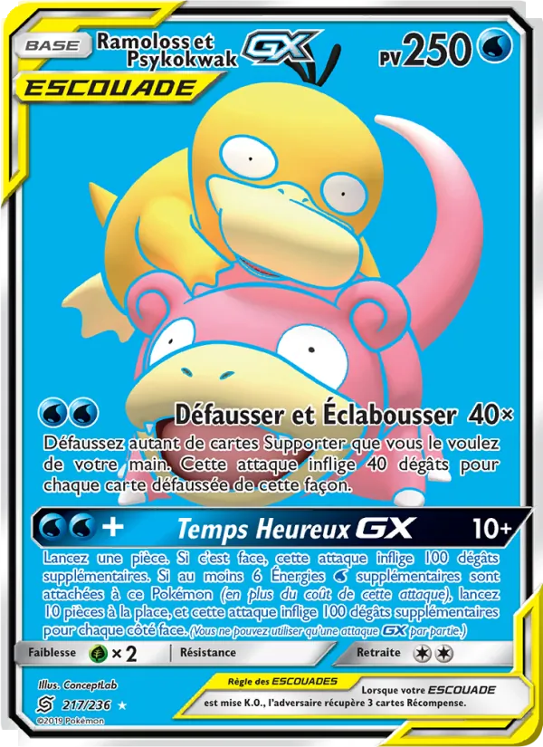 Ramoloss et Psykokwak GX 217/236