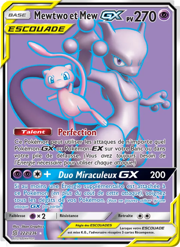 Mewtwo et Mew GX 222/236