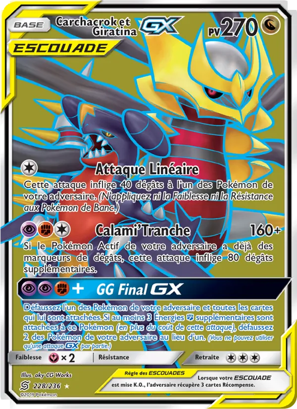 Carchacrok et Giratina GX 228/236