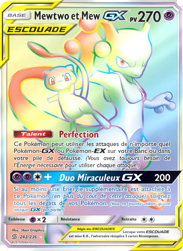 Mewtwo et Mew GX 242/236