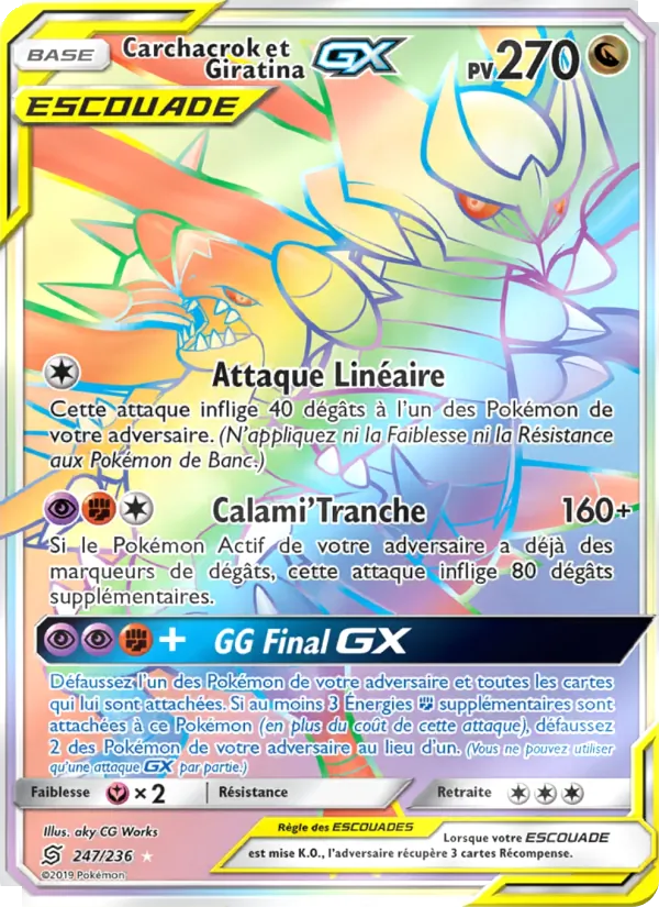 Carchacrok et Giratina GX 247/236