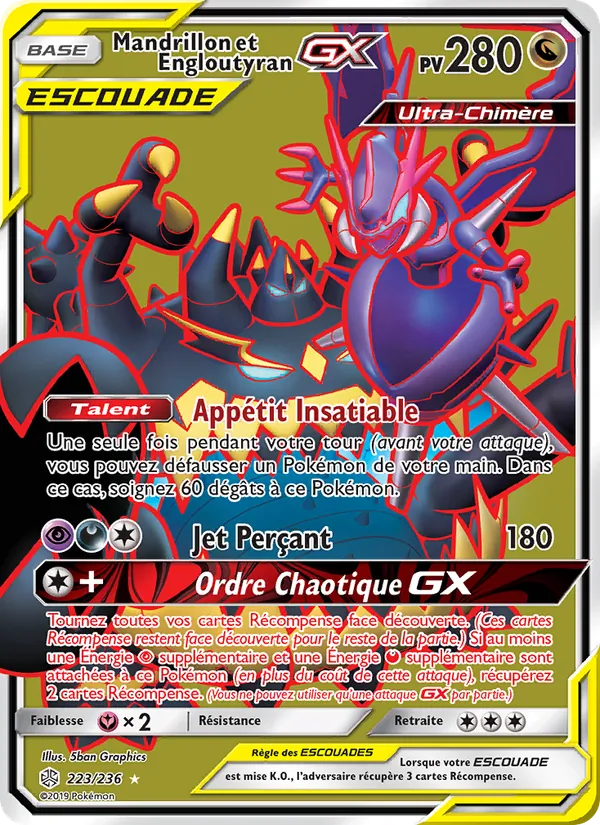 Mandrillon et Engloutyran GX 223/236