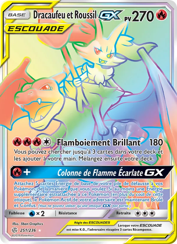 Dracaufeu et Roussil GX 251/236