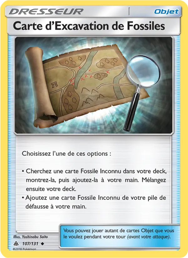 Carte d’Excavation de Fossiles 107/131