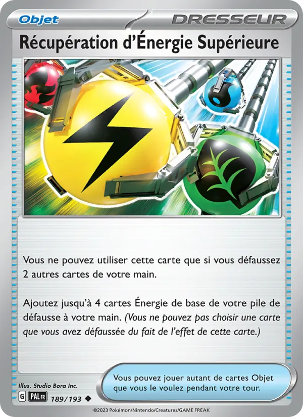 Récupération d'Énergie Supérieure 189/193
