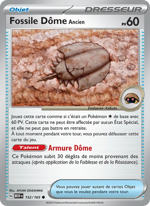 Fossile Dôme Ancien 152/165