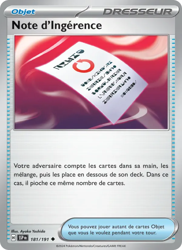 Note d'Ingérence 181/191