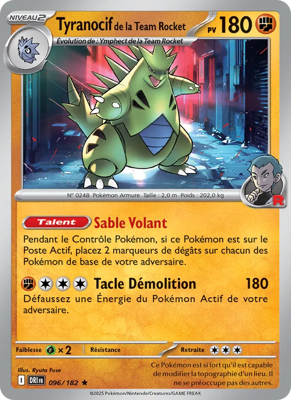 Tyranocif de la Team Rocket 096/182