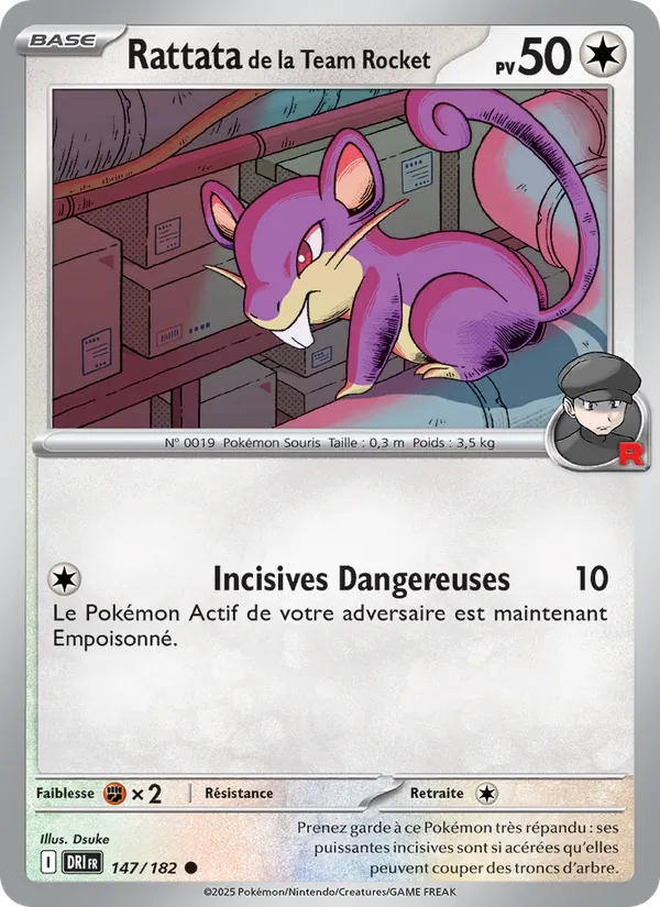 Rattata de la Team Rocket 147/182