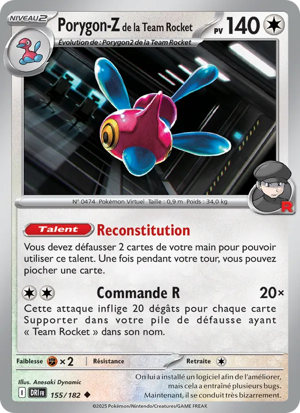 Porygon-Z de la Team Rocket 155/182