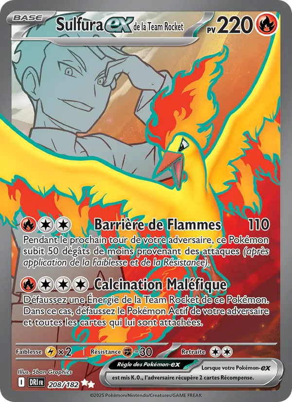 Sulfura-ex de la Team Rocket 208/182