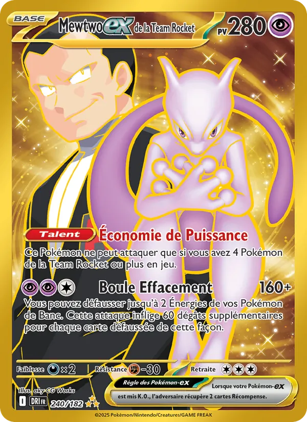 Mewtwo-ex de la Team Rocket 240/182