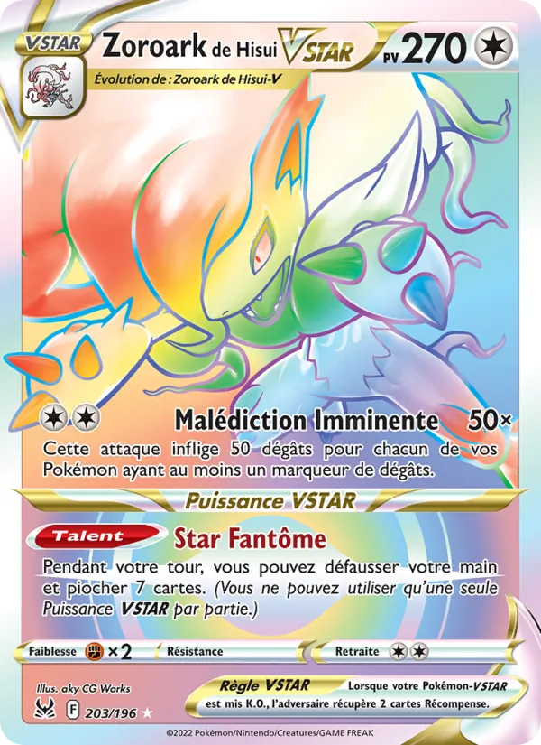 Zoroark de Hisui VSTAR 203/196