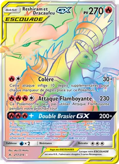 Reshiram et Dracaufeu GX 217