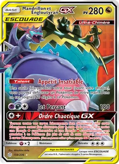 Mandrillon et Engloutyran GX 158