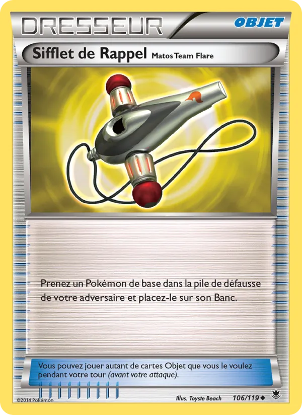 Sifflet de Rappel Matos Team Flare 106/119