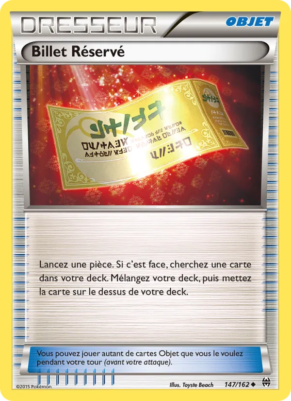 Billet Réservé 147/162